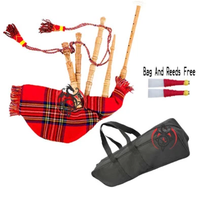 Mini gaita de juguete para bebé con cubierta Royal Stewart y bolsa de cordón y caña Foto 1 de 4