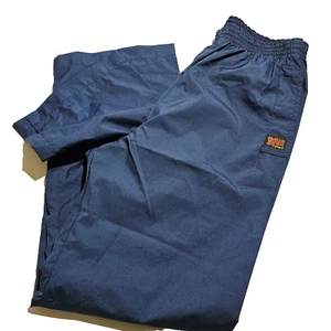 Vintage Skadi Sport Track Pants Mens 12 Navy Blue 80s Nylon Windbreaker Joggers - Picture 1 of 14