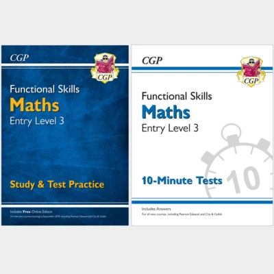 Functional Skills Maths Entry Level 3 Study and Test with Answer CGP - Image 1 of 4