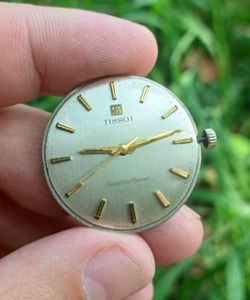 Vintage 60er Jahre Tissot Seastar Seven Swiss Herrenuhr Uhrwerk (funktioniert nicht) - Bild 1 von 9