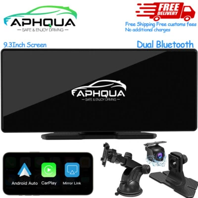 Aphqua 9,3 Zoll Bluetooth Autoradio Stereo Kabellos Apple Carplay Android Auto - Bild 1 von 4