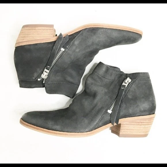 Bottines Noires À Zip Sam Edelman Packer Taille 5,5 Femme D'occasion - Photo 1/4