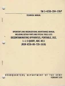 Historical book Decontaminating Apparatus, Portable, DS2, ABC-M11, Opr/Maint - Imagen 1 de 1