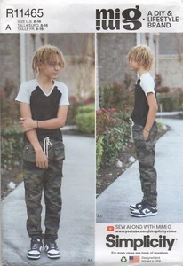 Simplicity Sewing Pattern 9561 / 11465 Trousers Shorts Knit Shirt Age 8 - 16 New - Picture 1 of 13