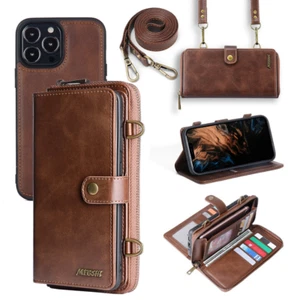 For iPhone 14 Pro Max Leather Wallet Magnetic Case Screen Protection Shockproof! - Picture 1 of 21