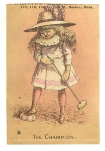 Lote de 2 chatarra victoriana campeona de dos niñas pequeñas alrededor de 1880 - 1890 - Imagen 1 de 4