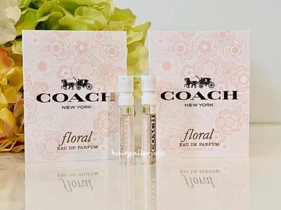 2 COACH FLORAL Eau de Parfum Perfume Spray Muestra Vial 1.2 ml NUEVO Y FRESCO Foto 1 de 2