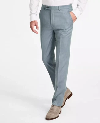 $200 BRAND NEW CALVIN KLEIN Mens 36x30 Green Slim Fit Stretch Dress Pants/Slacks - Image 1 of 4