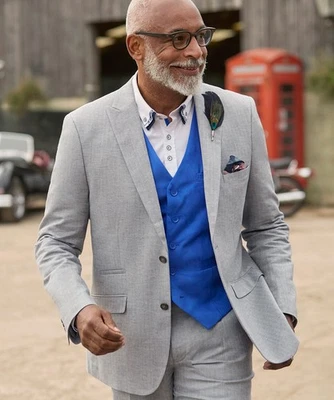 Joe Browns Men's Herringbone Linen Blend Suit Blazer - Image 1 of 4