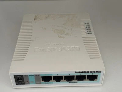 Mikrotik RouterBoard RB951G-2HnD Wireless AP Router 5-Port GbitLAN w/ Adapter  - Image 1 of 4