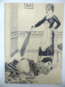 Erotische Tuschezeichnung wohl Gerhard Windisch Alphonse Friaux Milewsky Nr 1112 - Bild 1 von 4