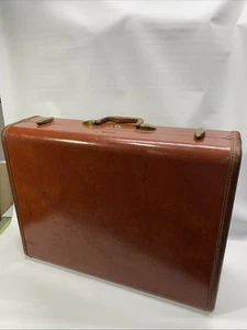 Vintage 24”x18”x8” Samsonite Shwayder Brown Hard Shell Suitcase Luggage 50s 60s - Picture 1 of 23