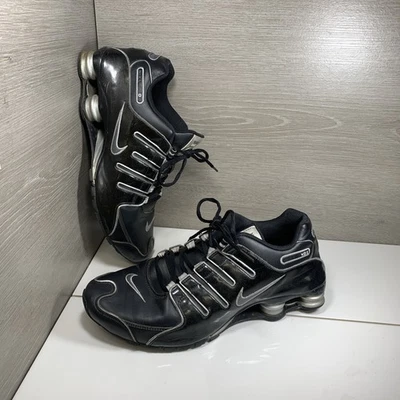 SIZE 13 - NIKE SHOX NZ - BLACK METALLIC /SILVER LEATHER - 366363-007 - Image 1 of 4