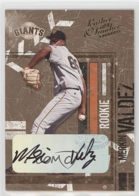 2004 Donruss Leather & Lumber Rookie /500 Merkin Valdez #172 Rookie Auto RC - Image 1 of 2