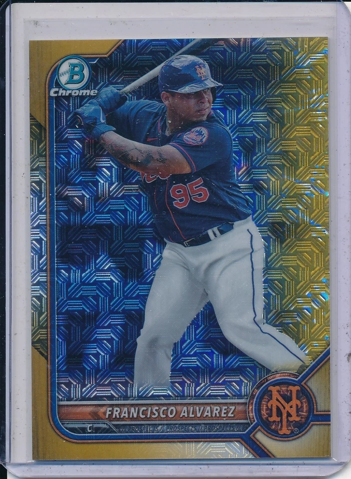 2022 Bowman Chrome Francisco Alvarez Gold Mojo Refractor 34/50 -DH - Image 1 of 1