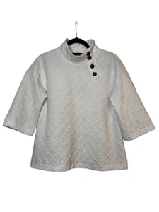Sunday in Brooklyn Anthropologie, maglione donna S Diamond deco grid, bianco. - Foto 1 di 5