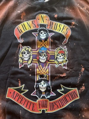 SUDADERA DIFÍCIL DE ENCONTRAR NUEVA CON ETIQUETAS 3 FORTY INC GUNS N ROSES APPETITE FOR DESTRUCTION XL Foto 1 de 4