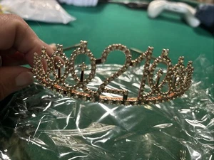Happy 21 Birthday Girl Tiara White Rhinestones in Original Box NWT - Picture 1 of 5