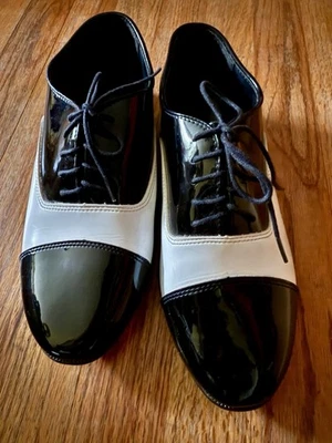 Para hombres Perry Ellis Blanco y Negro Oxford Espectador Zapatos Formales Spats Talla 7 Foto 1 de 4