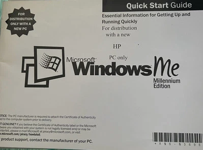 Microsoft Windows Millennium Edition (ME) Kurzanleitung (HP Hewlett Packard) - Bild 1 von 2