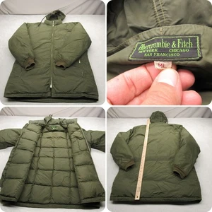 Chaqueta de plumón Abercrombie Fitch para hombre grande verde resistente al agua Puff de colección rara años 70 80 - Imagen 1 de 18