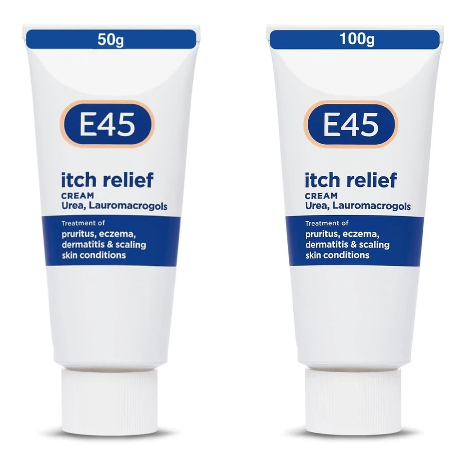 BRANDED E45 Itch Relief Cream 100G – anti Itch Cream for Skin Irritation – Non-Greasy E4