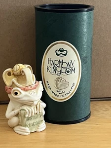 "Garden Prince" Harmony Kingdom Miniatur Frosch Figur Krone in Box England UK - Bild 1 von 7