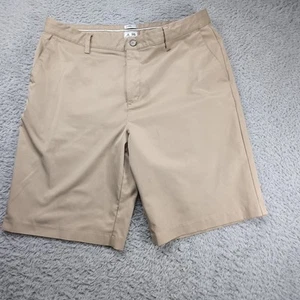 Adidas Climalite Golf Shorts Mens Size 36 Khaki Chino Stretch Performance - Picture 1 of 9