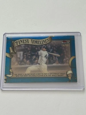 2025 Topps Finest Timelines Reggie Jackson Blue Refractor  14/99 Yankees - Image 1 of 2