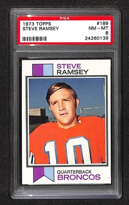 1973 TOPPS #189 STEVE RAMSEY PSA 8 NM-MT 24260139  - Image 1 of 3