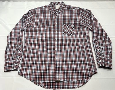 Camisa BILLY REID Corte Estándar A Cuadros Manga Larga Abotonada Talla XL Roja Blanca Azul Foto 1 de 4