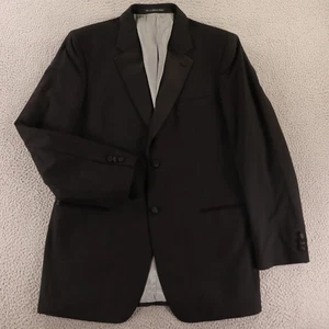 Geoffrey Beene Jacket M MT 42L Black 100% Wool Formal Tuxedo Satin Trim Jacket - Picture 1 of 18