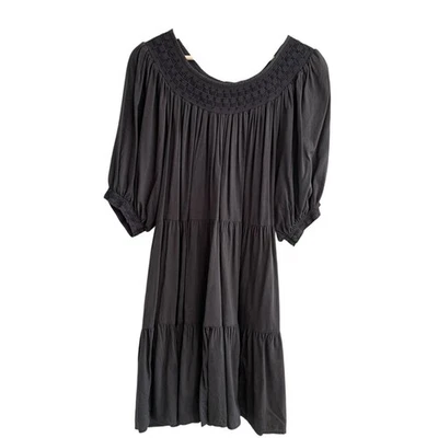 Old Navy Womens Puff Sleeve Emboidered Peasant Dress Size XXL Smocked Oversized - Image 1 of 4