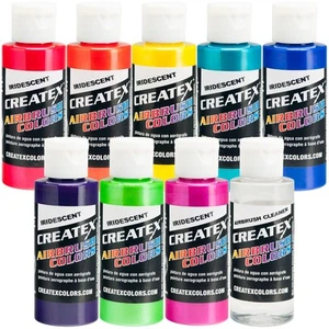 Createx 8 Colors 2oz Iridescent Airbrush Paint Kit - Hobby, Craft, Art - Picture 1 of 1