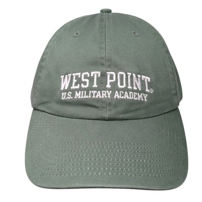 Gorra de béisbol West Point Slideback verde OS ajustable bordada Fahrenheit Foto 1 de 4