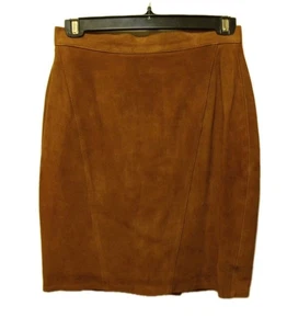 Falda Continental de Cuero para Dama Marrón W=27L=20Cadera=37 Talla 28 Forro de Nylon  - Imagen 1 de 18