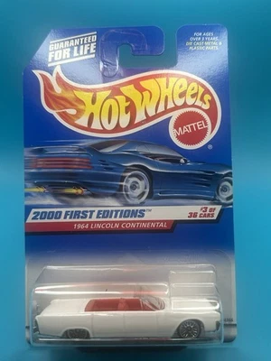 2000 Hot Wheels #63 First Editions 3/36 '64 LINCOLN CONTINENTAL White w/Lace Sp - Image 1 of 4