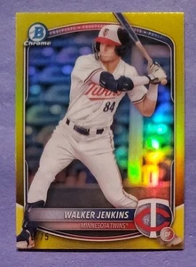 2025 Bowman Chrome - Yellow #BCP-1 Yellow Walker Jenkins /75 - Picture 1 of 3