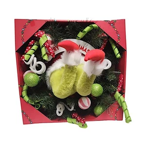 Der Grinch Kranz festliche Weihnachtsdekoration - Bild 1 von 13