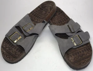 Mukluks - Parker blau Wildleder zwei Riemen Schnalle verstellbar Sandalen Herren Gr. 13 - Bild 1 von 8