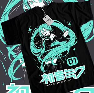 Hatsune Miku T-Shirt Anime Girl Kawaii Project Diva Vocaloid Shirt All Size - Picture 1 of 3