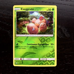 Exeggcute 1/156 Pokemon Ultra Prism Sun & Moon Reverse Holo Common Card NM - Picture 1 of 2