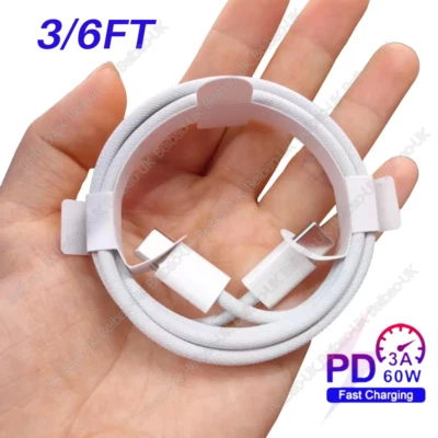 For iPhone 15 Pro Max Plus USB-C Cable 3FT 6FT Fast Charger Charging Type-C Cord - Image 1 of 4