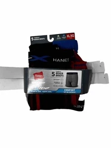 Hanes Boys Size XL Multicolor X-Temp Tagless Set of 5 Sport Boxer Briefs NWT - Picture 1 of 5