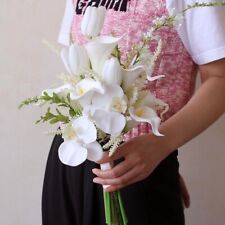 Satin Cloth Bridal Bouquet Calla Lily Wedding Flower