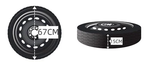 Rueda de repuesto 18" para Volvo Ex30 con gato, llave y funda 125/80r18 - Imagen 1 de 2