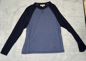 Camicia uomo Tommy Bahama grande blu relax manica lunga casual girocollo logo marlin usata in ottime condizioni - Foto 1 di 11