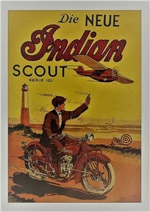 Indian Retro Plakat Größe 50 x 70 cm neu Modell Indian Scout - Bild 1 von 1