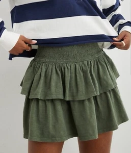 Aerie Women’s ready-to-ruffle Gray mini skirt Sz M NWT - Picture 1 of 7