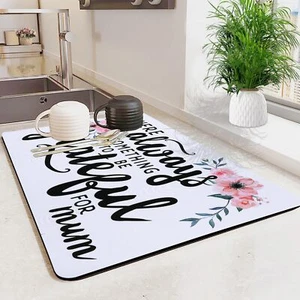 Dish Drying Mat Coffee Mat Super Absorbent Drying Mat Large Dish Drying Mats For - Picture 1 of 9